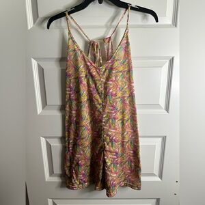 Ladies Buccee’s Multicolor Sleeveless one piece Romper Swimsuit Cover Up XL
